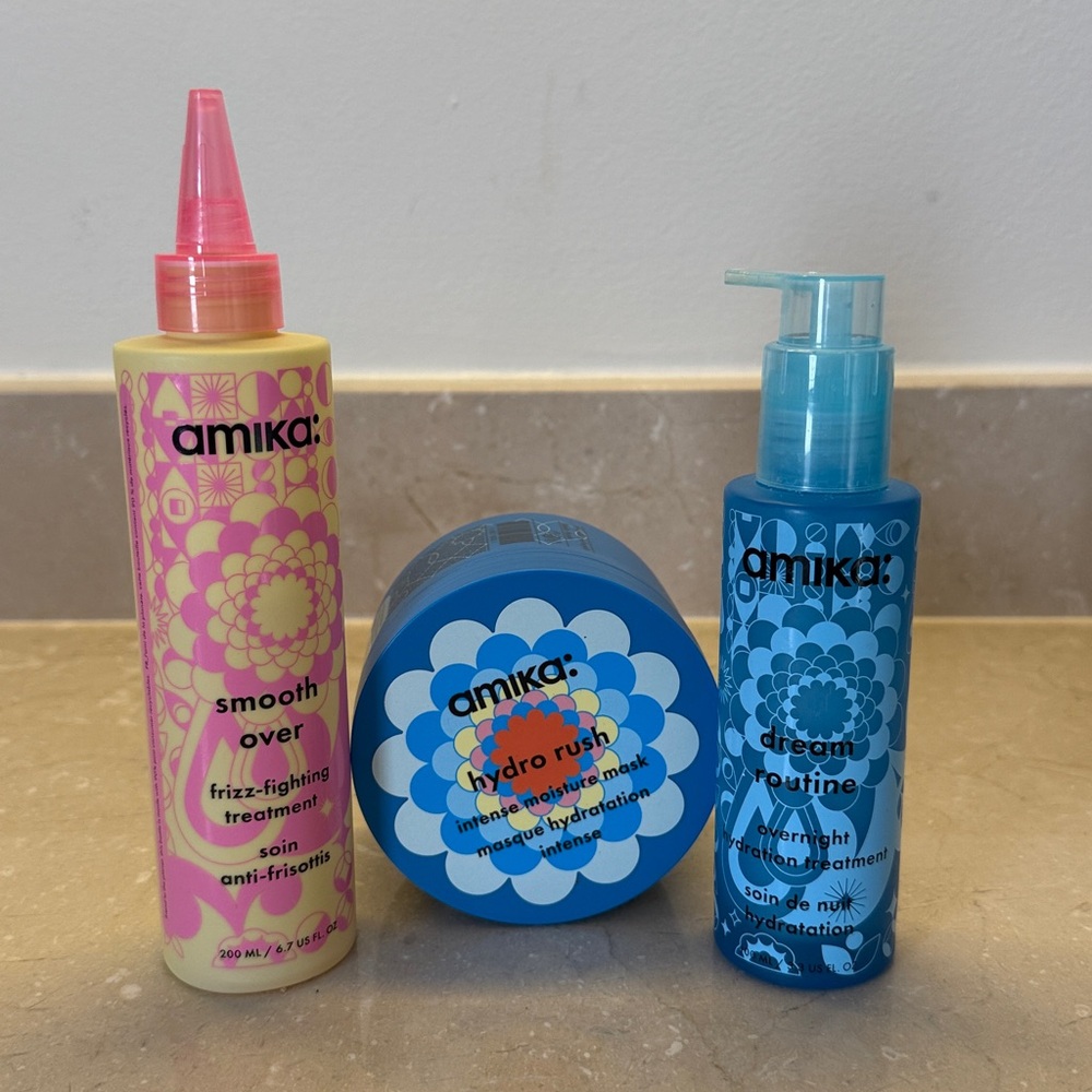 NEW Amika Hydro Rush Intense Moisture Mask 8oz + extras